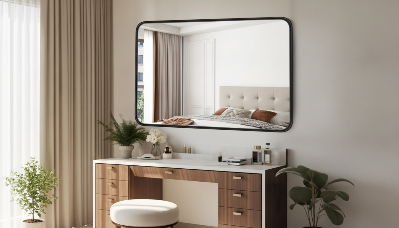 Rectangle Wall Mirror Guide: Size, Height & Secure Mount
